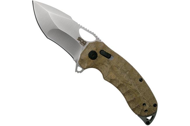 Obraz dla Nóż składany SOG Kiku XR Micarta 12-27-01-57, projekt Kiku Matsuda