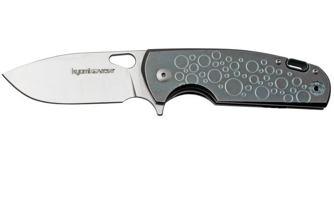 Image pour Viper Kyomi V5933RBL, CPM 20CV Satin Blue Titanium Circle, couteau de poche