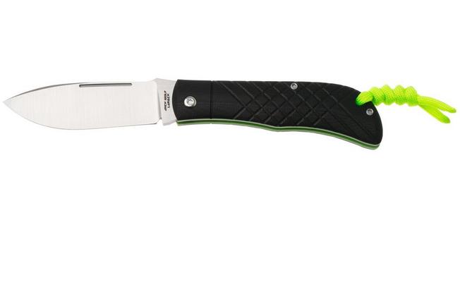Image for Jack Wolf Timber Jack Ultralight Series TIMBE-01-G10-BLK-CH2 Black G10 Cross Hatch 2, slipjoint pocket knife, Tracy LaRock design