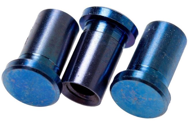 Image for Rick Hinderer Handle Nuts Blue Titanium, Set of 3, XM18 3,5” Skinny