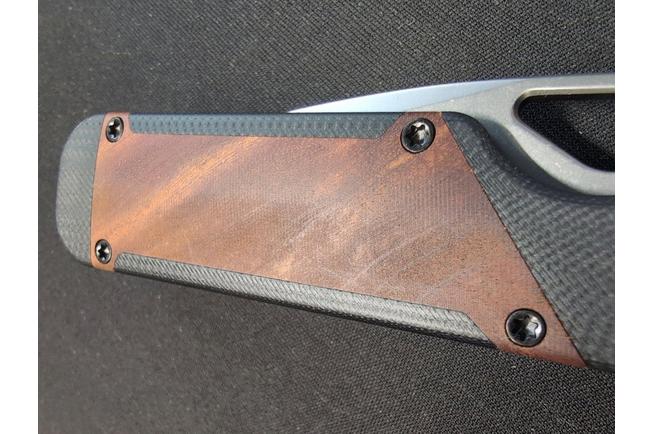 Image for Kizer Vanguard Militaw V3634C2 Liner Lock, Satin 154CM, Black G10, Mkuruti Wood Inlay, pocket knife, Jonathan Styles design