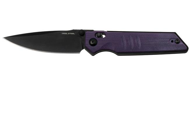 Image pour Real Steel Sacra 7711PB Black Böhler K110, Purple G10, couteau de poche