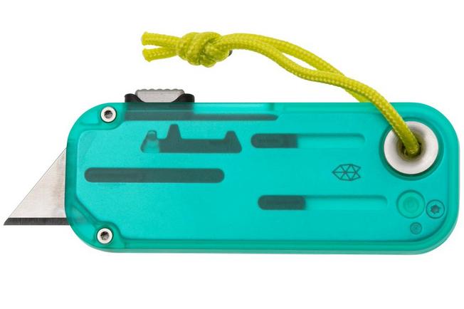 Afbeelding voor The James Brand The Palmer Clear, Turquoise, Electric Green Lanyard KN126210-00 utility mes