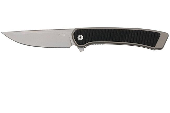 Image pour CRKT Q Compact 7077 Bead Blast CPM S35VN, Bead Blast Aluminum, Black G10 Inlay, couteau de poche, Richard Rogers design