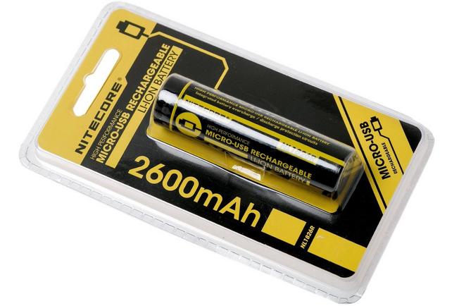 Image pour Nitecore NL1826R Accu 18650 Li-ion rechargeable par micro-USB, 2600mAh
