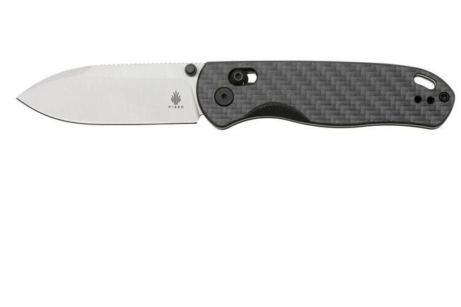 Image for Kizer Vanguard Drop Bear V3619A3 Satin Nitro V, G10 Black Carbon Fiber, pocket knife, Azo design