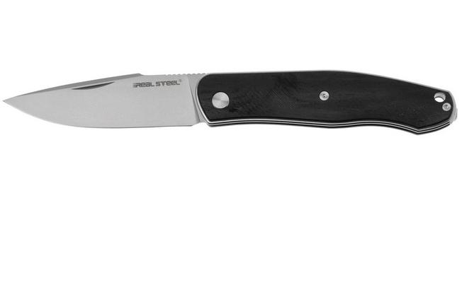 Image for Real Steel Serenity 7681EW Beadblasted, Ebony Wood, slipjoint pocket knife, Ivan Braginets design