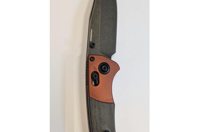 Bild für Benchmade Crooked River 15080BK-04 Blackwashed Magnacut, Burnt Copper Aluminum Black Micarta, Taschenmesser