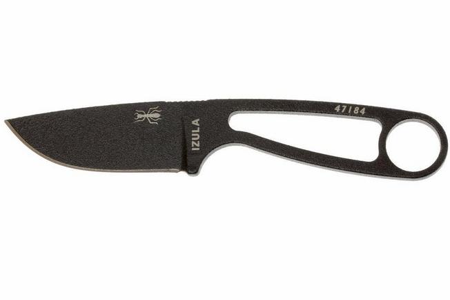 Afbeelding voor ESEE Izula Black IZULA-B nekmes met zwarte schede + riemclip