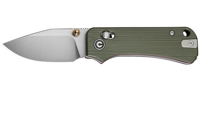 Bild für Civivi Baby Banter 2 - TG C24074-1, Satin 14C28N, Milled Green/Red G10, Tweezers and Toothpick, Taschenmesser