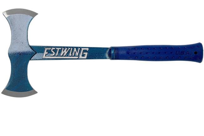 Afbeelding voor Estwing Black Eagle Double Bit werpbijl blauw EWE6-DBA met nylon foedraal
