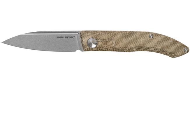 Bild für Real Steel Stella Green Canvas Micarta 7057 Knivesandtools Exclusive Taschenmesser, Poltergeist Design