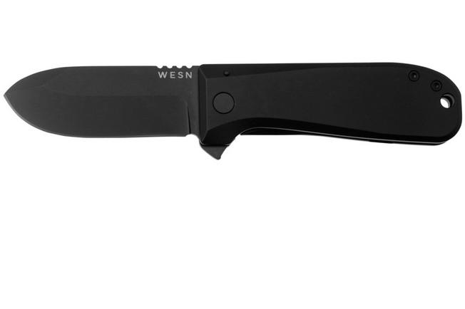 Image for WESN Allman Blacked Out SN04-5, CPM S35VN, Titanium, pocket knife