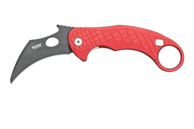 Image for LionSteel L.E.One LE1-A-RB MagnaCut, Black, Red Aluminium, Karambit pocket knife