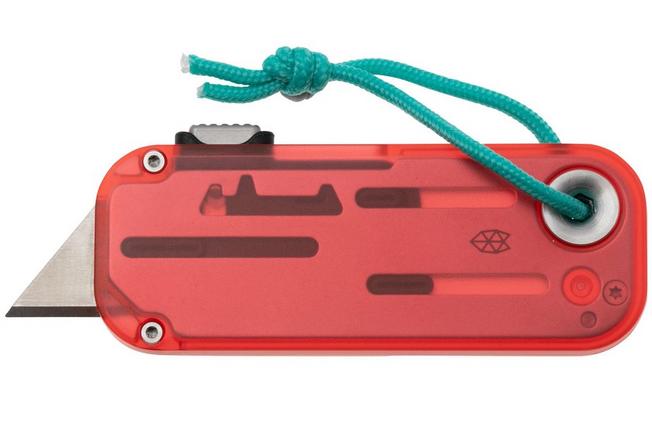 Image for The James Brand The Palmer Clear, Coral, Turquoise Lanyard KN126213-00 utility knife