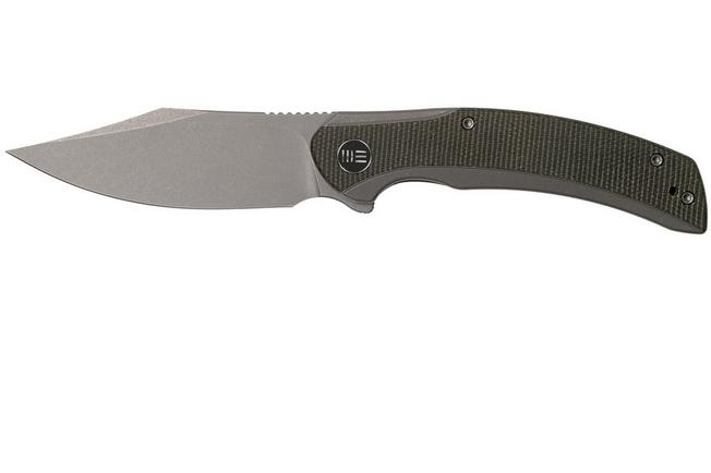 Image for WE Knife Snick WE19022F-5 Stonewashed, Green Micarta pocket knife