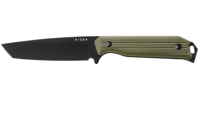 Afbeelding voor Kizer Begleiter Fix 1045MT2, Black AEB-L, OD Green vaststaand mes, Azo design