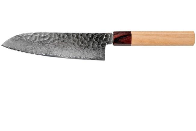 Image pour Sakai Takayuki santoku 33-Layer Damascus Hammered WA 17 cm