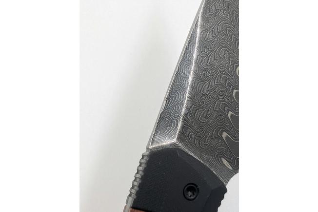 Imagen para Kizer Momo Fix 3 1124A1 Acid-Washed Takefu VG-10 Damascus, Mkuruti G10, cuchillo fijo