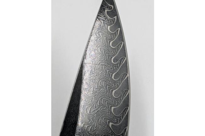 Imagen para Kizer Momo Fix 3 1124A1 Acid-Washed Takefu VG-10 Damascus, Mkuruti G10, cuchillo fijo