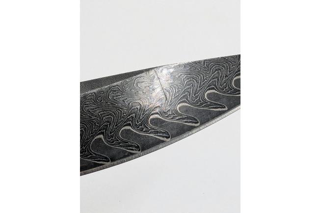 Imagen para Kizer Momo Fix 3 1124A1 Acid-Washed Takefu VG-10 Damascus, Mkuruti G10, cuchillo fijo