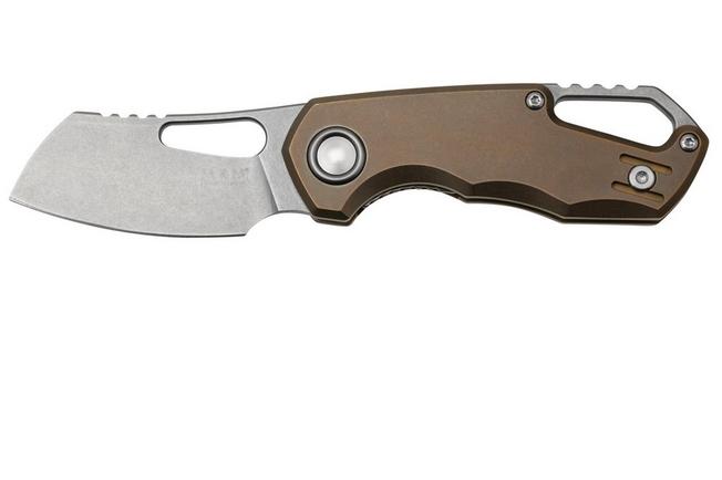 Image for MKM Isonzo FX03M-2TBR, Cleaver Stonewashed Böhler M390 Bronze Titanium, pocket knife