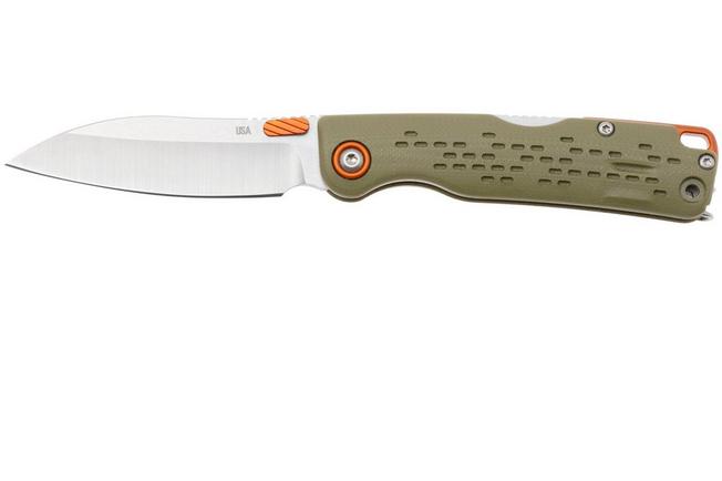 Image for KA-BAR State & Union F01 SUF01OD, Satin S35VN, Olive Drab G10, Orange Aluminum Hardware pocket knife