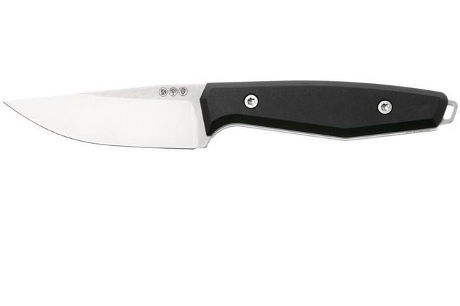 Immagine per Böker Manufaktur Solingen Daily Knives AK1 Droppoint 129521 Satin N690, Black Richlite, coltello fisso, Alex Kremer design