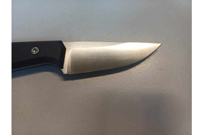 Immagine per Böker Manufaktur Solingen Daily Knives AK1 Droppoint 129521 Satin N690, Black Richlite, coltello fisso, Alex Kremer design