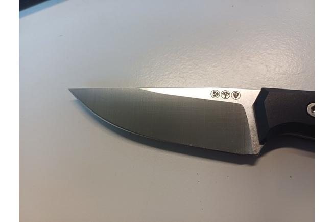 Immagine per Böker Manufaktur Solingen Daily Knives AK1 Droppoint 129521 Satin N690, Black Richlite, coltello fisso, Alex Kremer design