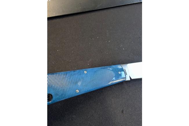Image pour Jack Wolf Gateway FIXedc GATEW-FX-01-SAW-BLU-BON Satin Sandvik 14C28N, Sawcut Blue Bone, couteau fixe