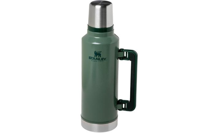 Image for Stanley The Legendary Classic Bottle 2.0QT, Hammertone Green 10-07934-003 insulated bottle with pour-through stopper and cup, 1.9L