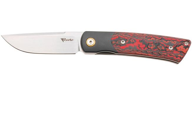 Bild für Reate Tribute Satin M390, Titanium FatCarbon Lava Flow, Taschenmesser, Jack Chen Design