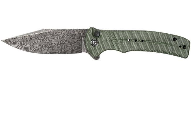 Bild für Civivi Cogent C20038D-DS1 Damascus Plain Edge, Green Micarta Taschenmesser