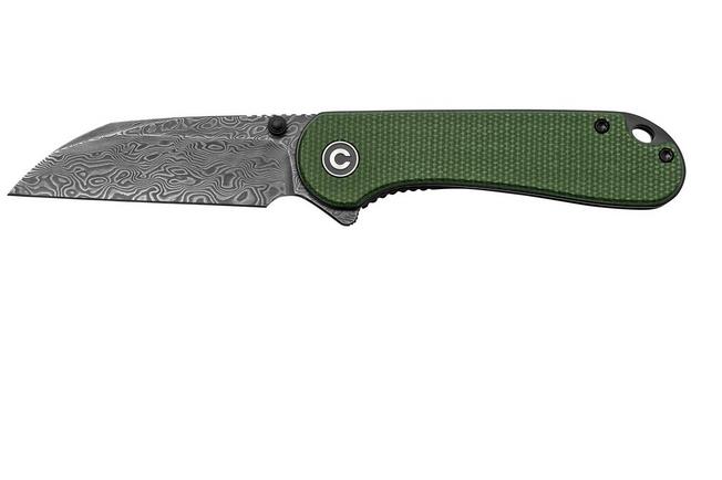 Bild für CIVIVI Elementum C18062AF-DS1 Green Micarta, Damascus Blade, Taschenmesser
