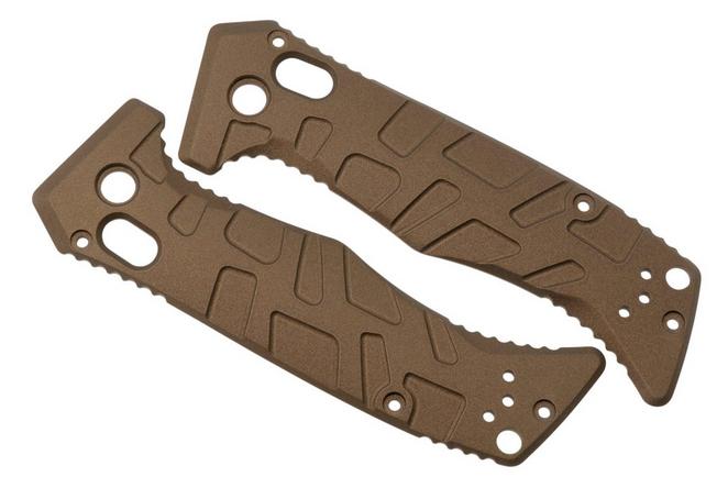 Image pour Lex Custom Benchmade Mini Adamas Scales MATH148 Turtle Burnt Bronze Titanium, plaquettes de manche