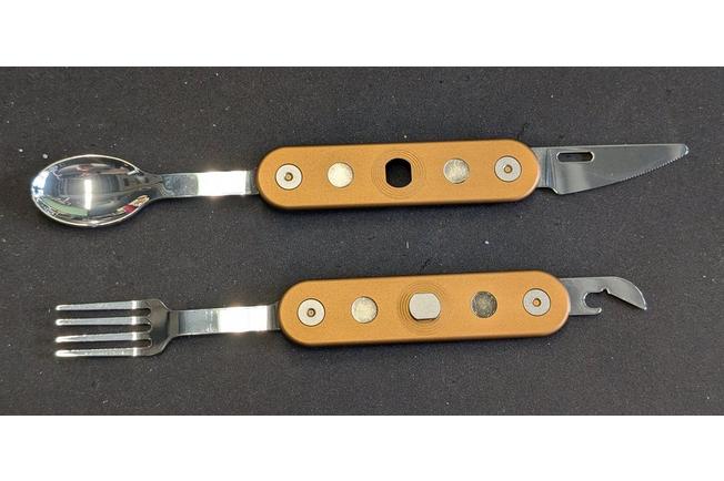Image pour Civivi Partake C24032C-2, Stainless Steel, Brown Aluminum, couverts outdoor