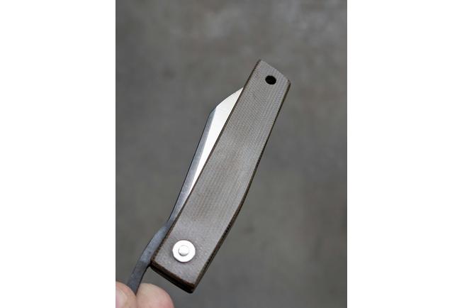Image pour Ohta FK7 couteau de poche Higonokami, Green Canvas Micarta