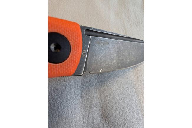 Image for Real Steel Luna Phantom Flipper 7007OB Blackwashed D2, Orange G10, pocket knife, Jakub Wieczorkiewicz design