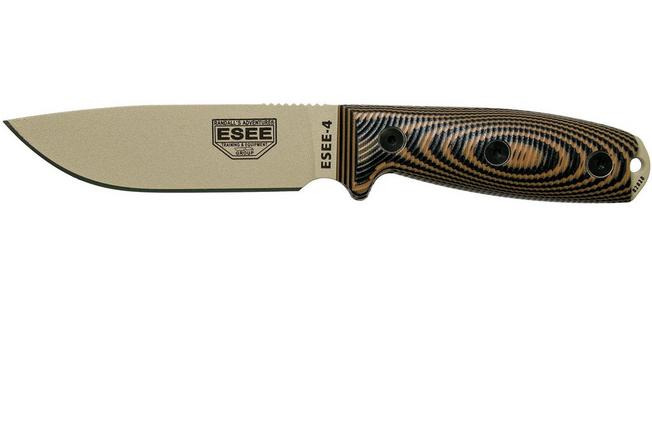 Immagine per ESEE Model 4 Desert Tan Blade 3D Coyote-Black G10 coltello da sopravvivenza 4PDT-005 fodero nero + gancio per cintura