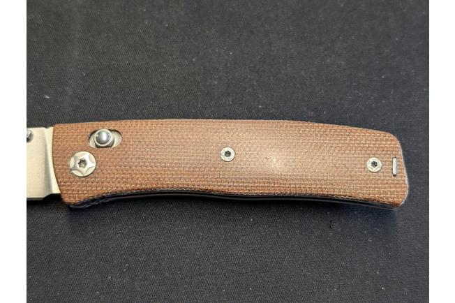 Image pour LionSteel NiNi NN1 CVN M390 Satin, Full Natural Canvas Micarta, couteau de poche, Gianni Pauletta design