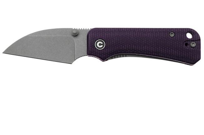 Afbeelding voor Civivi Baby Banter Wharncliffe C19068SC-2, Nitro-V, Purple Micarta, zakmes, Ben Petersen design