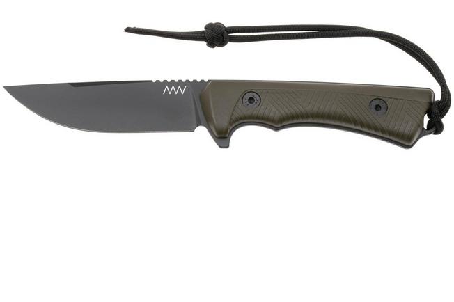 Image for ANV P200, P200-047, Black Cerakote Sleipner, Olive GRNPU, survival knife