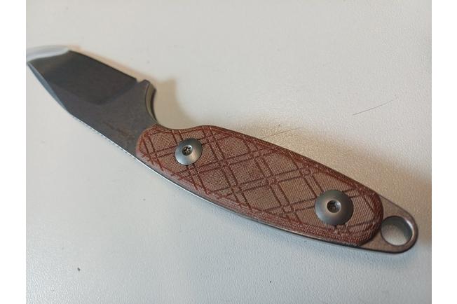 Image pour Kizer Vanguard Muskrat KZ1064C1 Stonewash 154CM, Natural Micarta, couteau fixe, Derek Sharon design