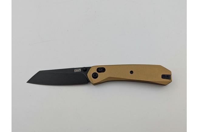 Image for Knafs Lander 2 KNAFS-00678 Reverse Tanto Elmax, Gold Aluminum, pocket knife
