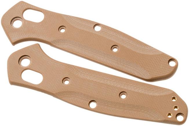 Image for Flytanium Benchmade 945 Mini Osborne Scales, earth brown G10