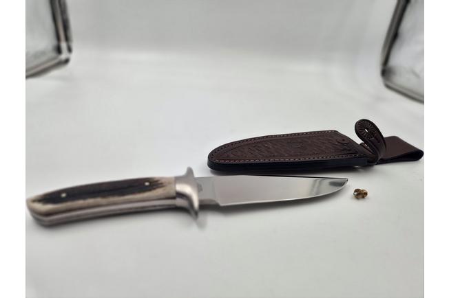 Image pour Böker Arbolito Torito HX 02BA593HX, Satin ACX 390, Stag Horn, couteau de chasse
