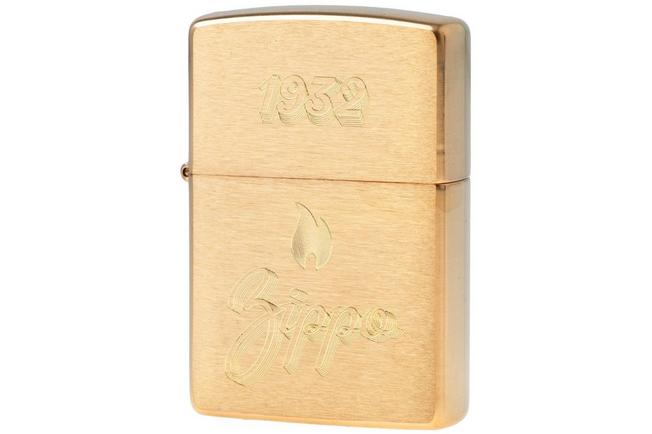 Image pour Zippo Vintage Zippo Design Brushed Brass 60007704, briquet
