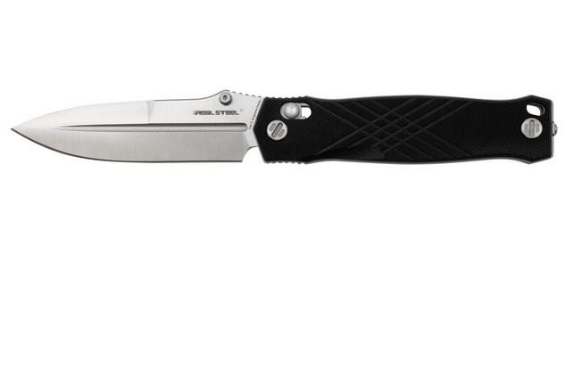 Image pour Real Steel Muninn 7751BS Black G10, Satin VG-10, couteau de poche
