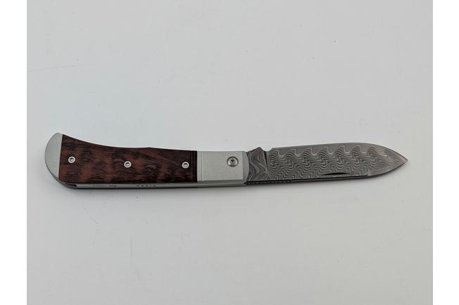 Image pour Kizer Trestle D V3760A3 Acid-Washed Damascus, Aluminum & Leopardwood, couteau de poche, Azo design